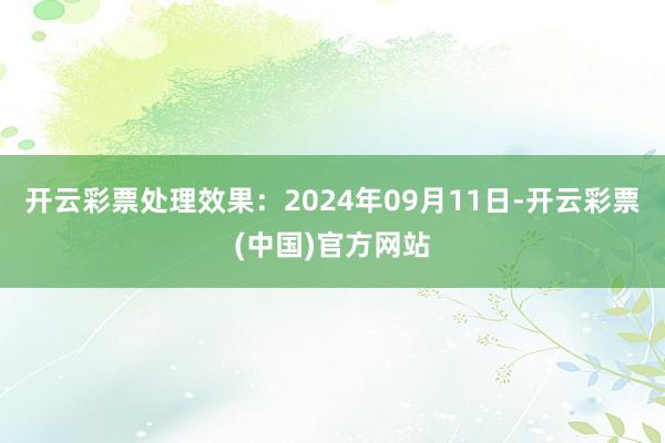 开云彩票处理效果：2024年09月11日-开云彩票(中国)官方网站