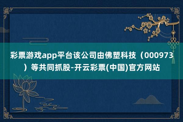 彩票游戏app平台该公司由佛塑科技（000973）等共同抓股-开云彩票(中国)官方网站